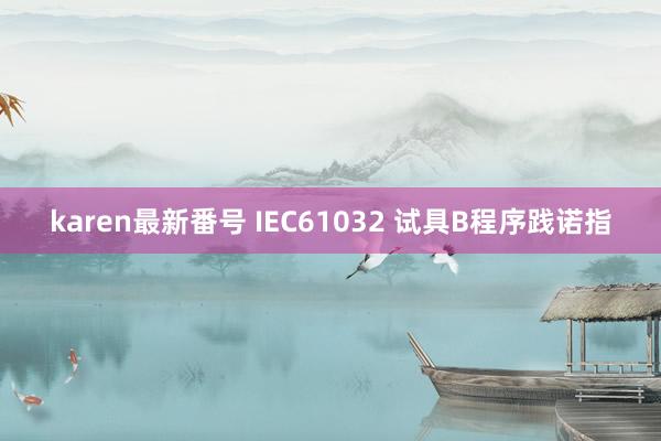 karen最新番号 IEC61032 试具B程序践诺指