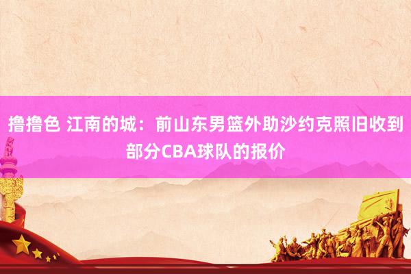 撸撸色 江南的城:前山东男篮外助沙约克照旧收到部分CBA球队的报价