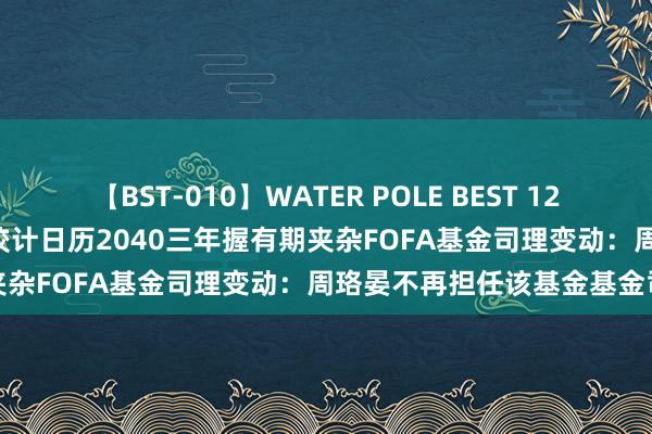 【BST-010】WATER POLE BEST 12GALs 8時間 民殷国富养老狡计日历2040三年握有期夹杂FOFA基金司理变动：周珞晏不再担任该基金基金司理