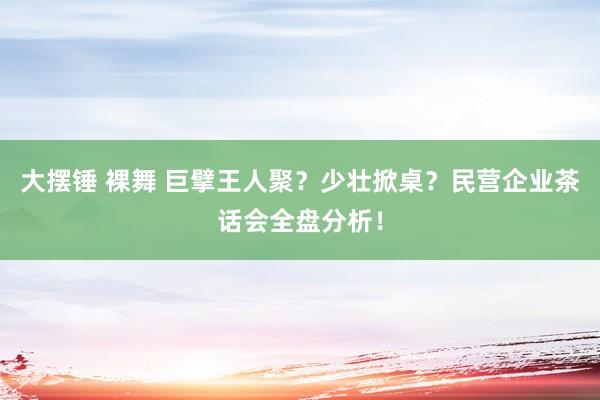 大摆锤 裸舞 巨擘王人聚？少壮掀桌？民营企业茶话会全盘分析！