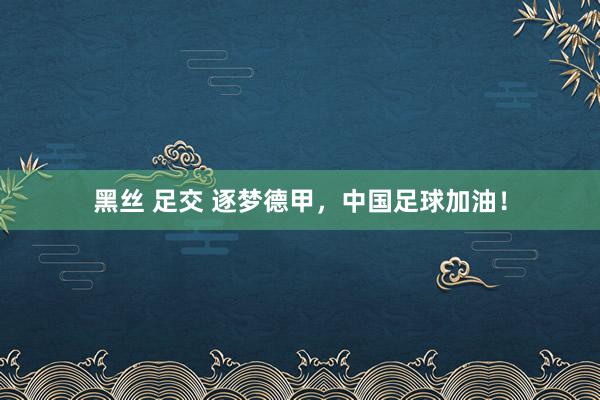 黑丝 足交 逐梦德甲，<a href=