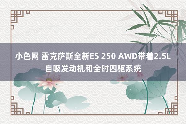 小色网 雷克萨斯全新ES 250 AWD带着2.5L自吸发动机和全时四驱系统