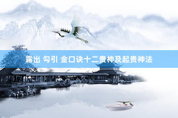 露出 勾引 金口诀十二贵神及起贵神法